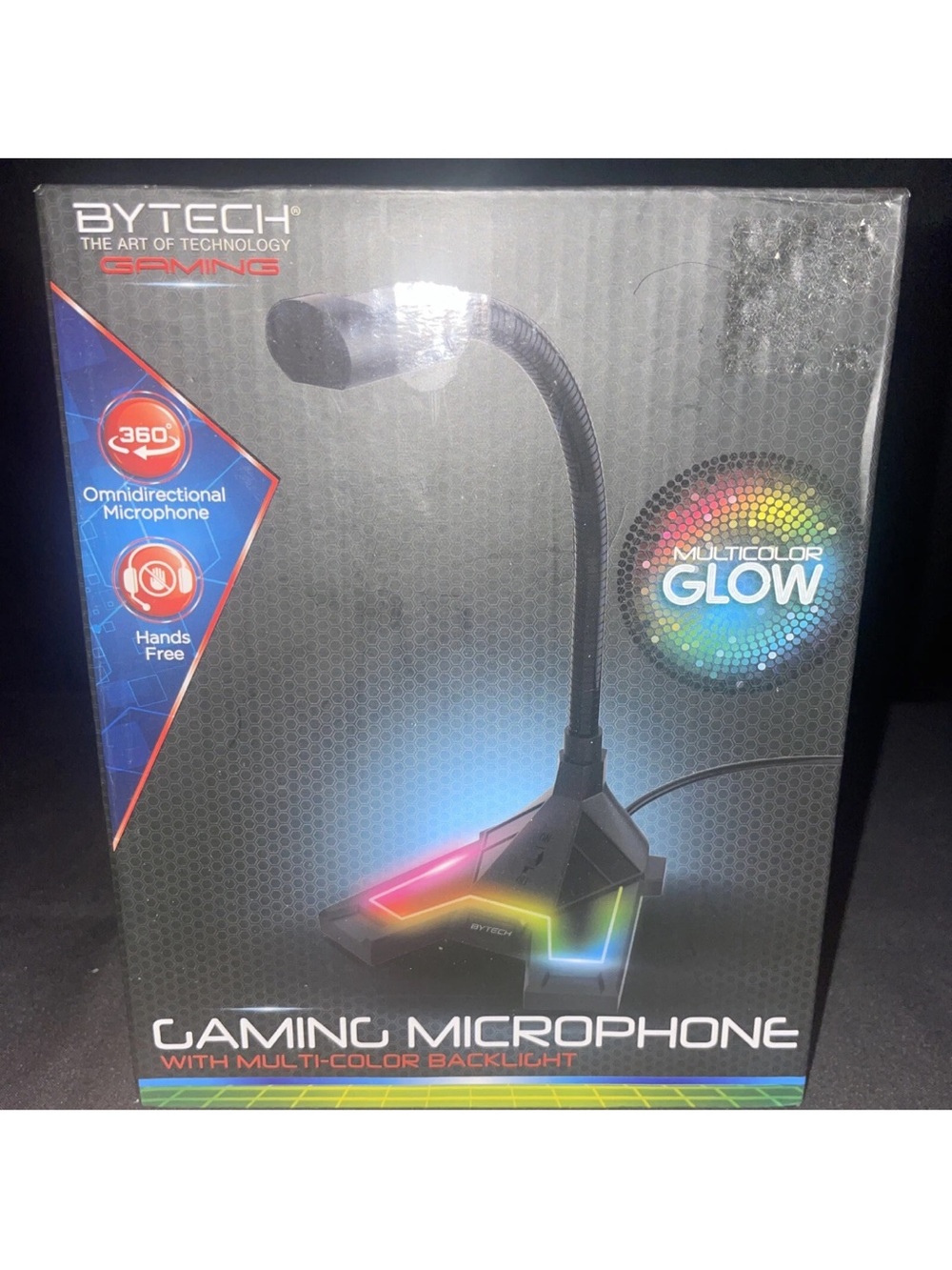 New Bytech Adjustable Gaming microphone - new- Multi Color Backlight Hands Free